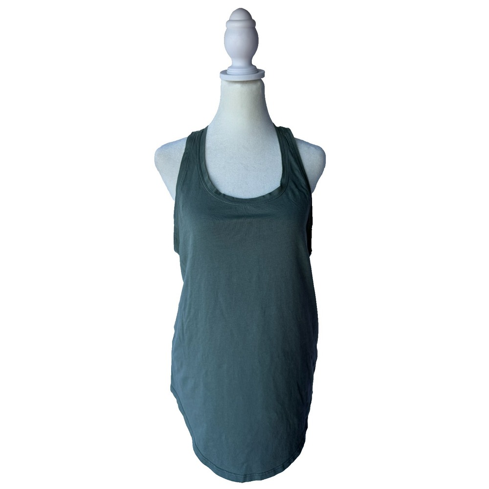 Lululemon Essential Tank Top Womens Green Racerback Yoga Gym Gorpcore Medium